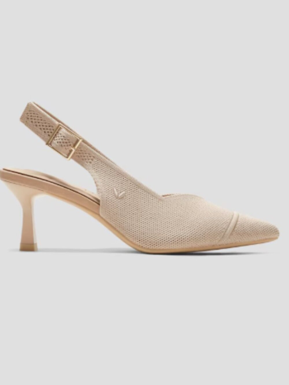 VIVAIA Addison Almond Slingback Pointed-Toe Kitten Heels size EU41.5/US10